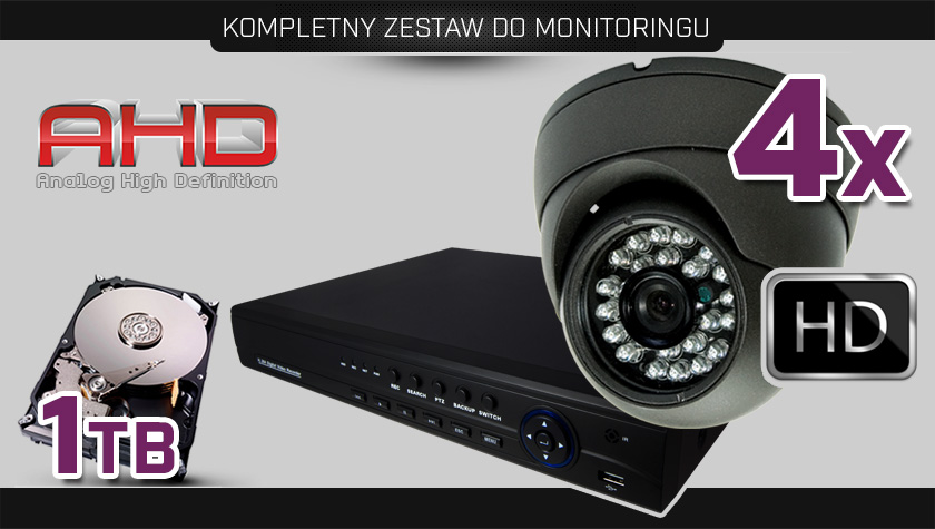 monitoring AHD, kamery AHD, rejestratory AHD