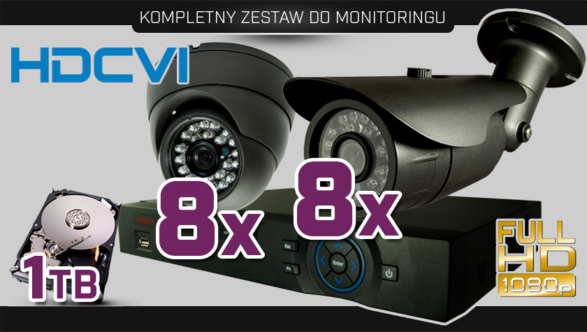 monitoring HDCVI 8x kamera ESDR-CV1020