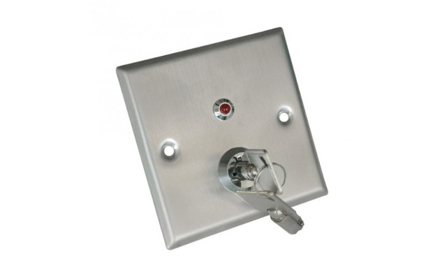 KS-1N Przełącznik kluczykowy metalowy, dioda informacyjna LED, tamper antysabotażowy
