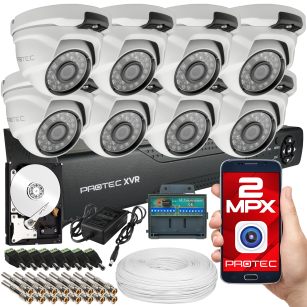Kompletny zestaw do monitoringu 8 kamer FullHD 2Mpx, IR 25m