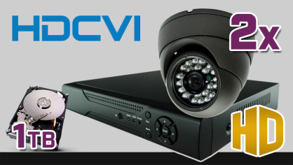 MONITORING DOMU 2x kamera ESDR-CV1020, rejestrator PR-HCR5104, dysk 1TB, akcesoria