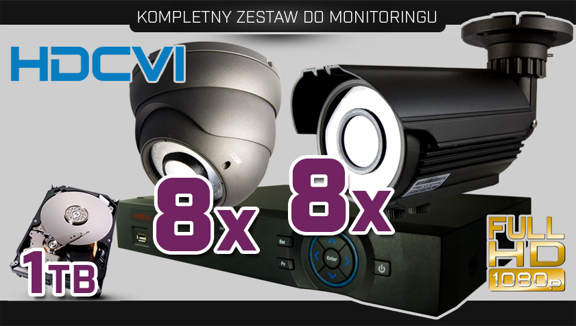 monitoring HDCVi 8x kamera ESDR-CV1220/2.8-12