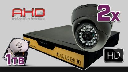 MONITORING DOMU 2x kamera ESDR-A1080, rejestrator ES-AHD7604, dysk 1TB, akcesoria