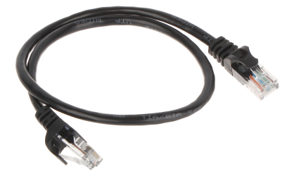 Kabel UTP (patchcord) RJ45/0.5M/BK - długość 0.5 m