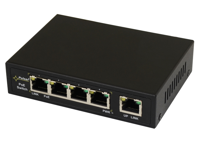 S54 - Switch 5-portowy dla 4 kamer IP, 1x10/100M + 4x10/100M PoE 