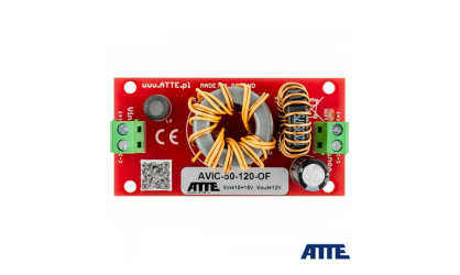 AVIC-50-120-OF Izolowany moduł do zasilania rejestratora 12V, przetwornica DC/DC stabilizująca napięcie, Vin 10...15VDC, Vout 12VDC, Iout 4A, Pout 50W, moduł do zabudowy, typu AVIC-50-120-OF