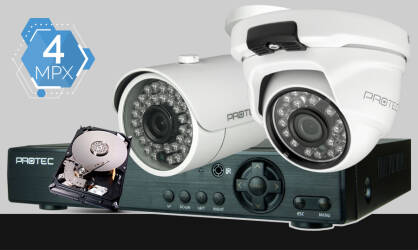monitoring 2 kamery 4Mpx, 25m noc, dysk 1TB, podgląd online, szeroki kąt