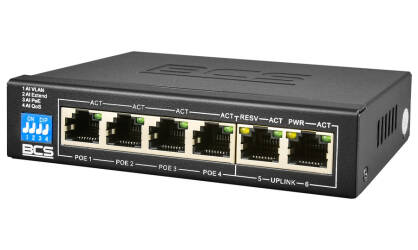 Switch PoE 4x PoE, 2x LAN BCS-B-SP0402 BCS