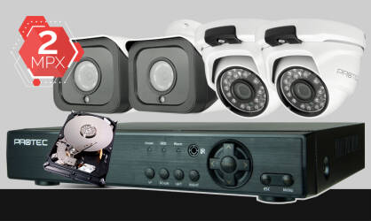 monitoring Full HD, 2x kamera ESDR-2084, 2x kamera ESBR-2404, rejestrator cyfrowy 4-kanałowy ES-XVR7904, dysk 1TB, akcesoria<br><span>Model: PR-XVR-02K2-02T2R</span>